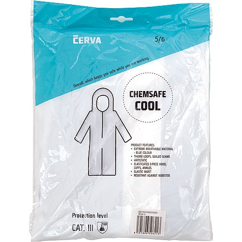 CHEMSAFE COOL overal bílá/modrá