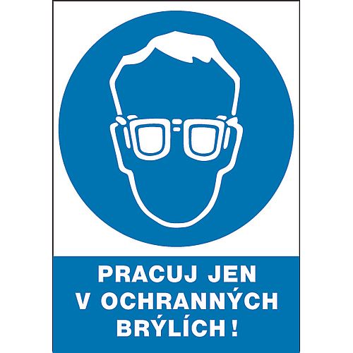 Pracuj jen v ochr.brýlích