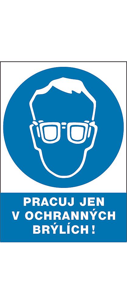 Pracuj jen v ochr.brýlích