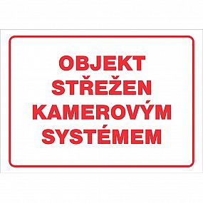 Objekt střežen kam.systémem