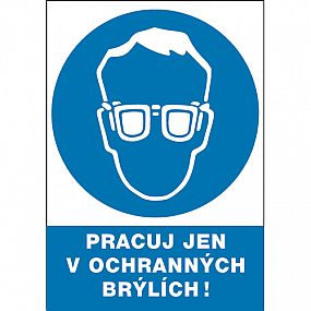 Pracuj jen v ochr.brýlích