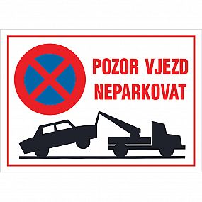 Pozor Vjezd-neparkovat+symbol